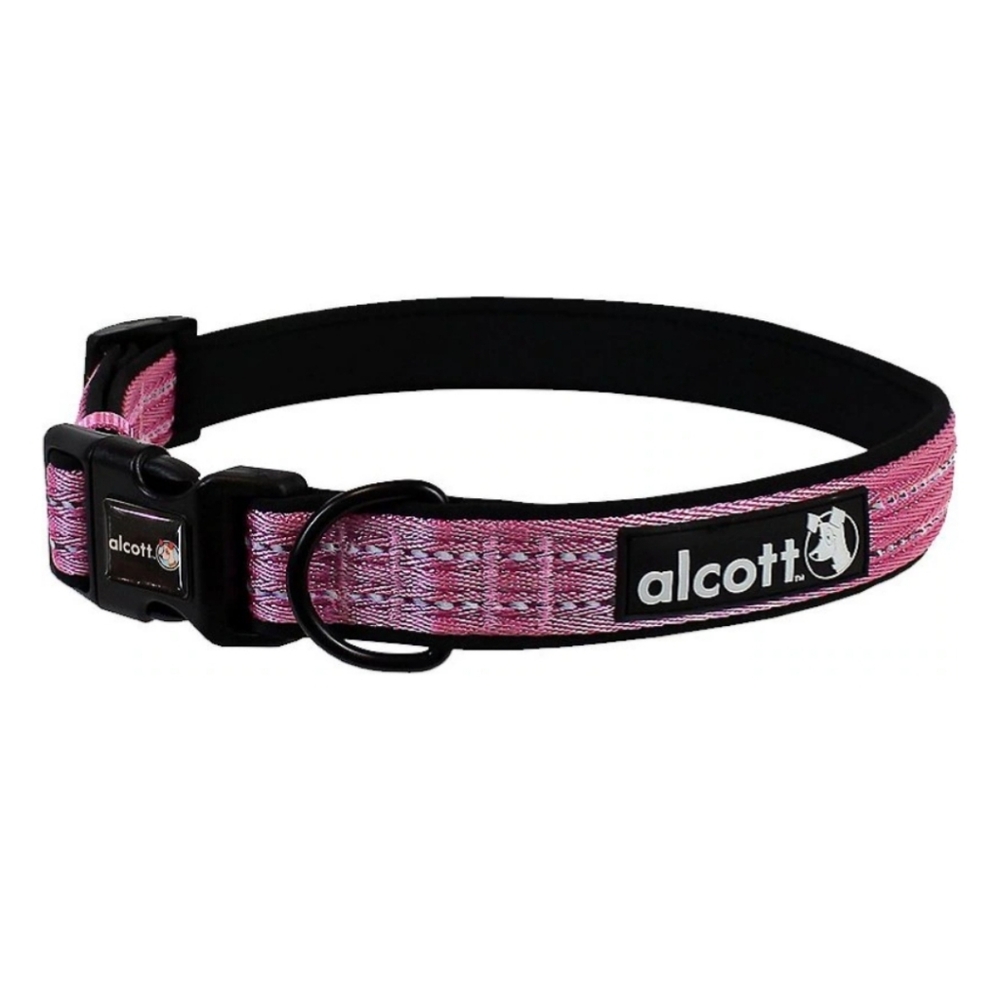 PINK LARGE REFLECTIVE DOG COLLAR